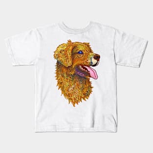 Golden Retriever Filigree Kids T-Shirt